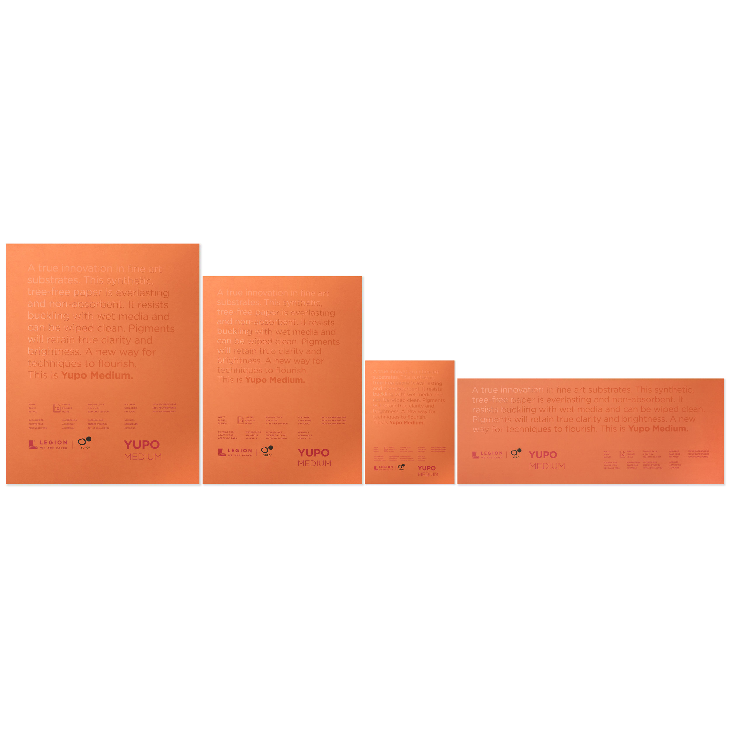 Tablette de papier en polypropylène - Legion YUPO - Moyen – Image 2