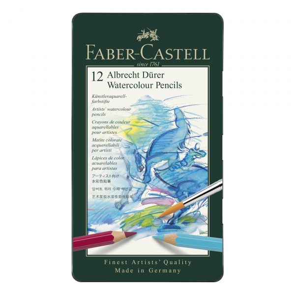 Crayons de couleur aquarellables Albrecht Dürer - Faber-Castell - Boîte de 12