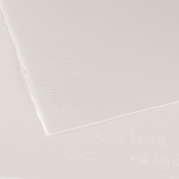 Papier pour aquarelle - Arches - Grain satiné (Hot press) - Blanc brillant – Image 2