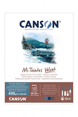 Tablette papier à surface veloutée - Canson Mi-teintes Velvet - Tons froids
