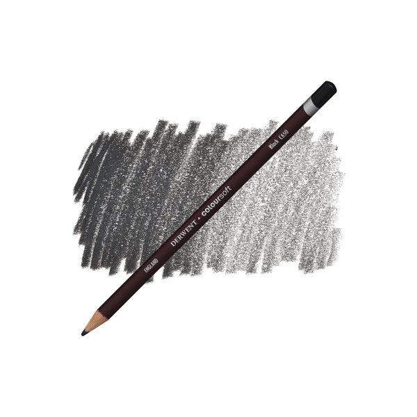 Crayons à dessin à mine tendre - Derwent Coloursoft - Noir