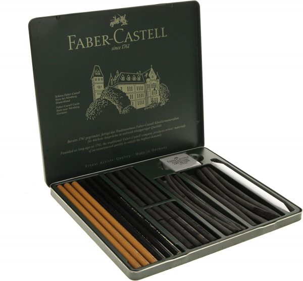 Ensemble de crayons fusain naturel Pitt - Faber-Castell - 24 pièces – Image 3